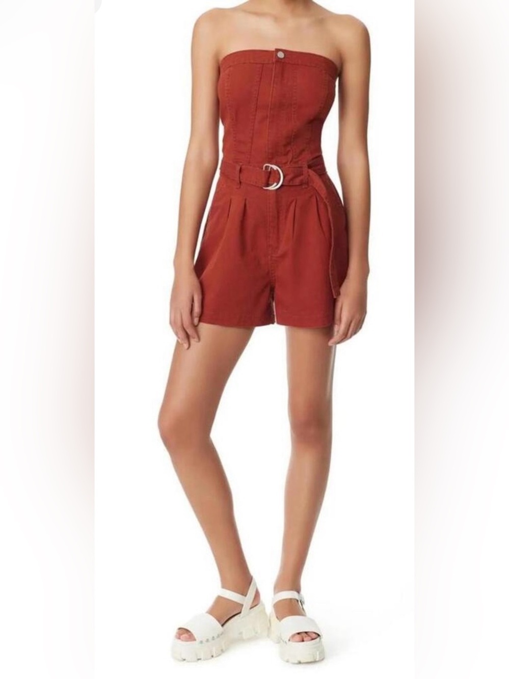 NWOT Circus NY By Sam Edelman Strapless Belted Romper y2k utility Sz 27 US 4